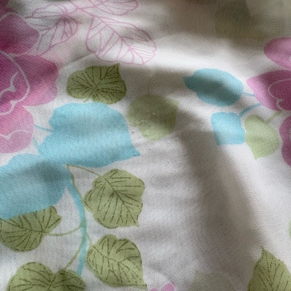 NEW California Dynasty Floral Sheer Full Slip SMALL Floral Chiffon Beaded detail - Picture 9 of 10